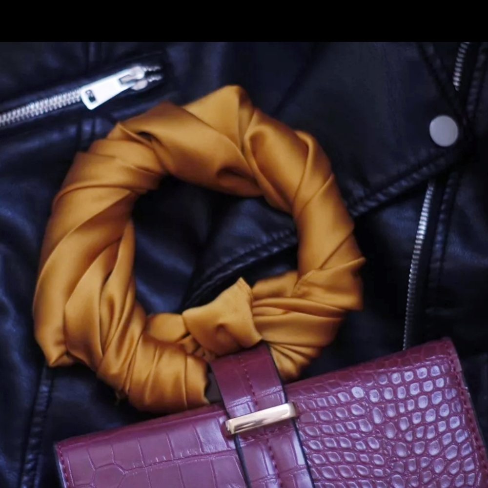 Large Silky Head Neck Bag Scarf 28inx28in - Picture 5 of 5